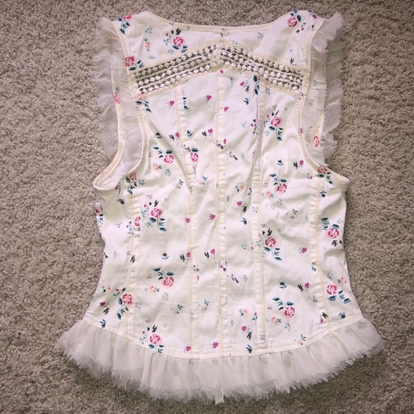 Free People Poplin in the Wind Floral Corset - Picture 6 of 9